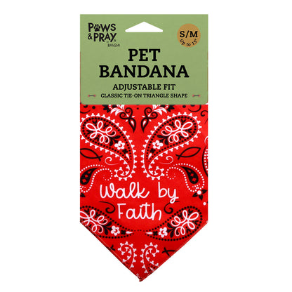 Paws & Pray Walk By Faith Bandana Pet Bandana