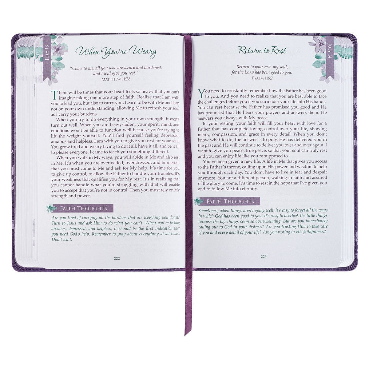 A Journey with Jesus Purple Faux Leather Devotional | 2FruitBearers