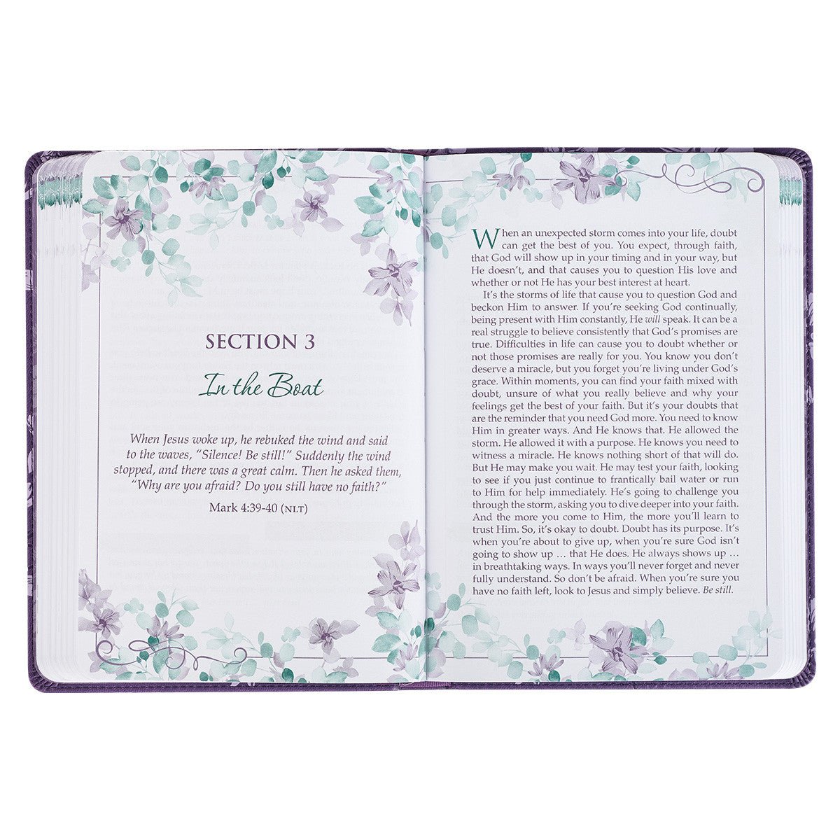 A Journey with Jesus Purple Faux Leather Devotional | 2FruitBearers