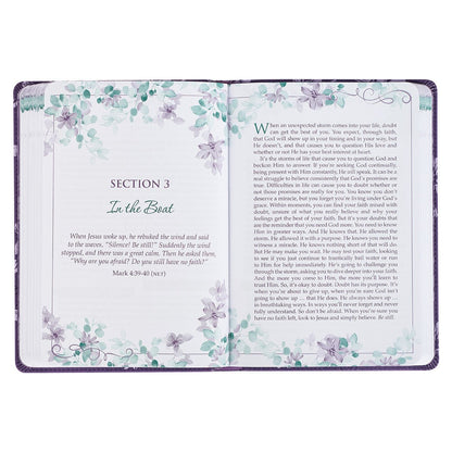 A Journey with Jesus Purple Faux Leather Devotional | 2FruitBearers