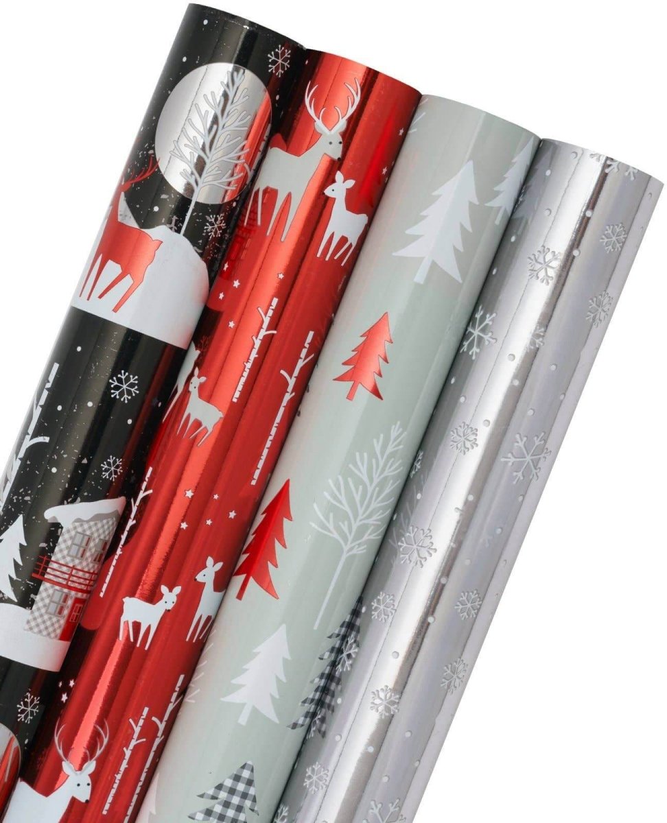 Black Buffalo Foil Wrapping Paper Bundle | Wrapping Paper | 1