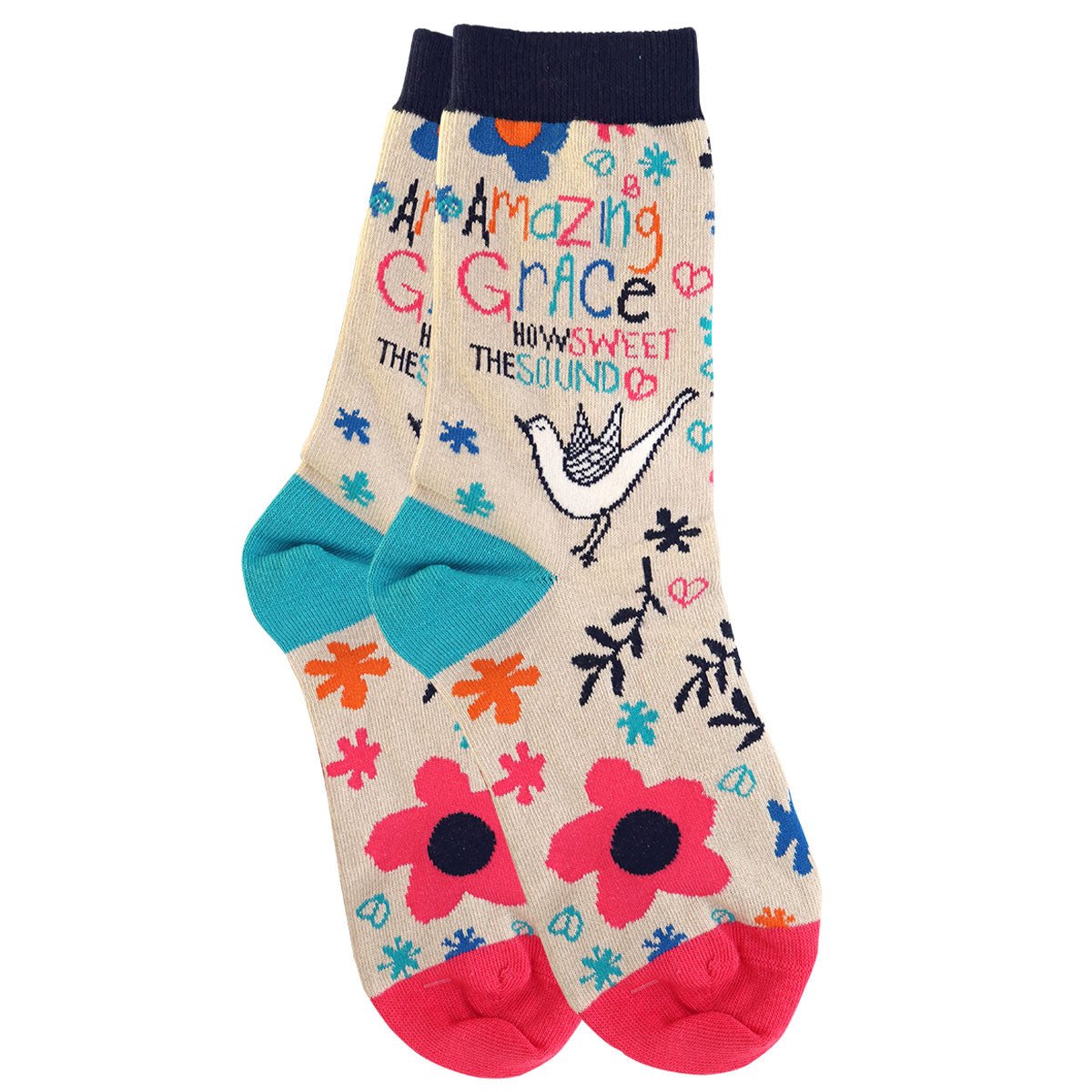 Bless My Sole Socks Amazing Grace Bird | Women’s Socks | 1