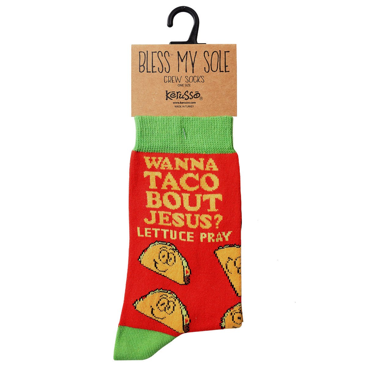 Bless My Sole Socks Wanna Taco | Unisex Socks | 4