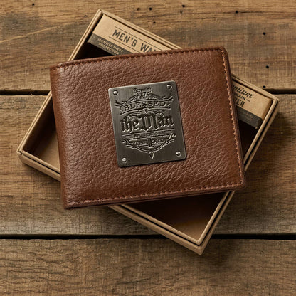 Blessed Is The Man Timber Spice Brown Genuine Leather Wallet - Jeremiah 17:7 | 2FruitBearers