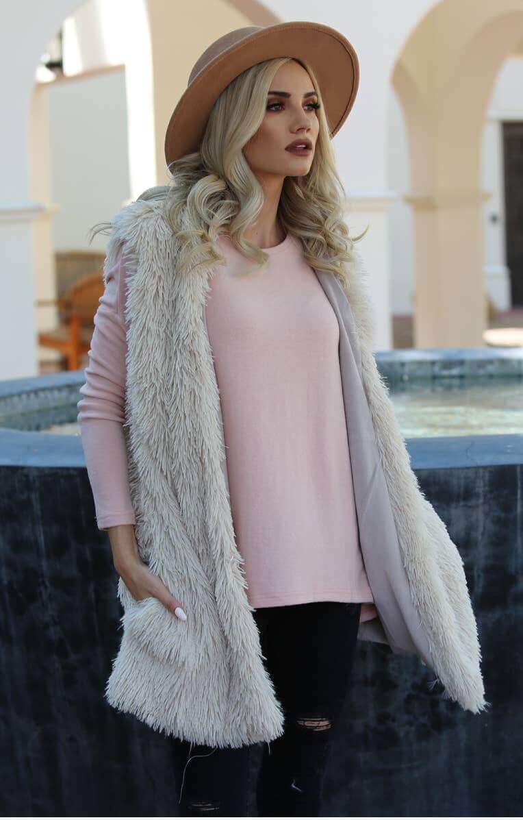 Carrie Anne Faux Fur Vest | Vests | 4