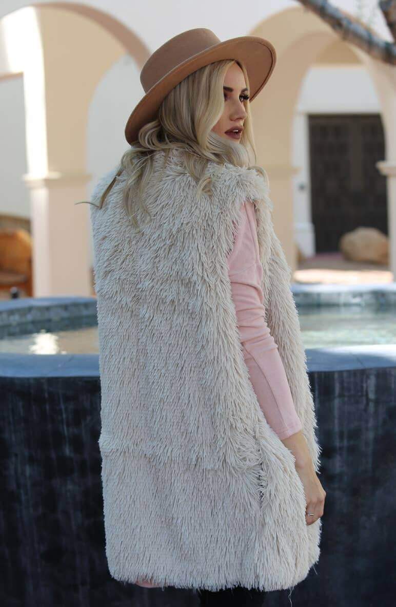 Carrie Anne Faux Fur Vest | Vests | 9