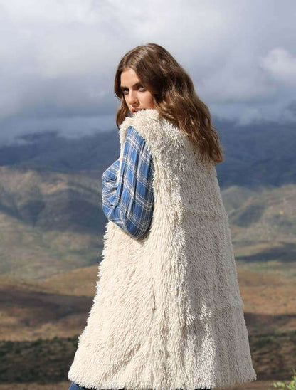 Carrie Anne Faux Fur Vest | Vests | 8