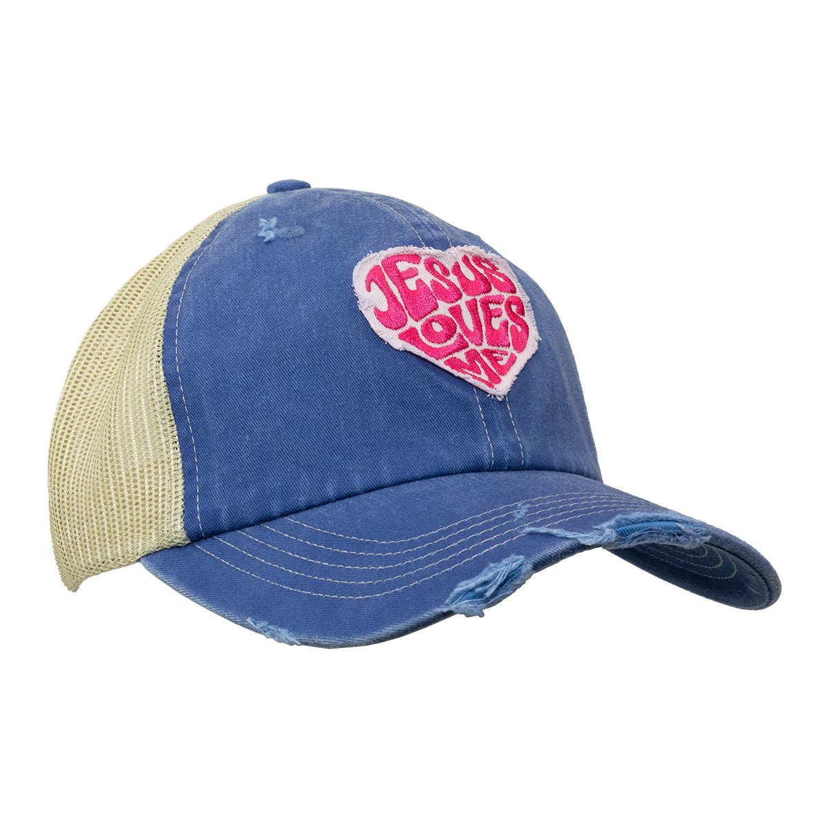 Cherished Girl Womens Cap Jesus Loves Me Heart | Men's Caps | 1