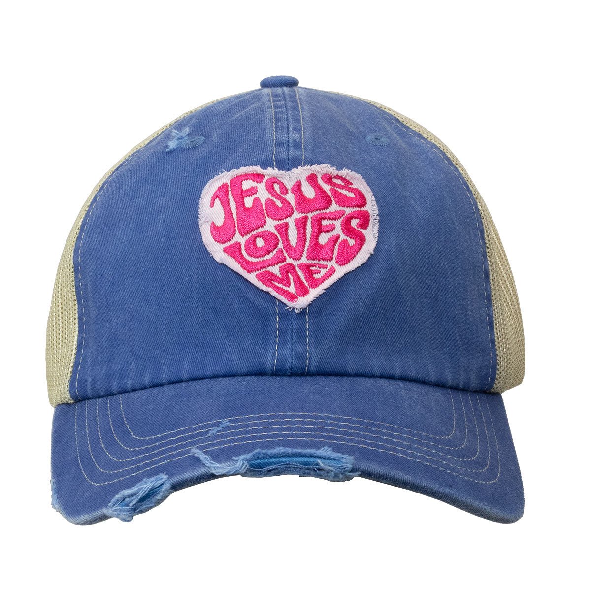 Cherished Girl Womens Cap Jesus Loves Me Heart | Men's Caps | 2