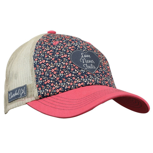 Cherished Girl Womens Cap Love Never Fails Floral | Women's Caps | 1