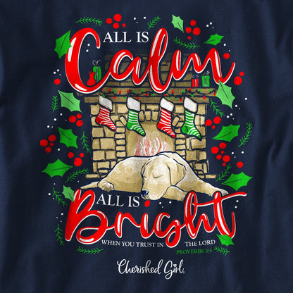 Cherished Girl Womens Long Sleeve T-Shirt Calm & Bright | Women's T-Shirts | 3