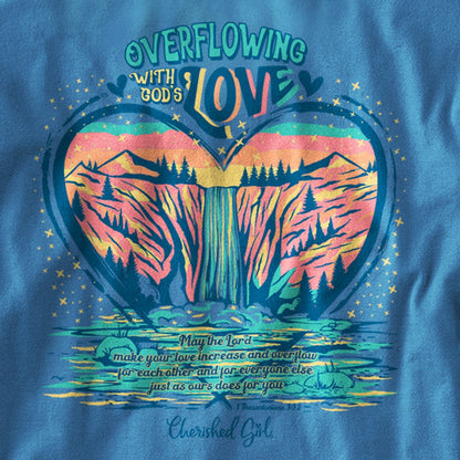 Cherished Girl Womens Long Sleeve T-Shirt Overflowing Love | Women's T-Shirts | 3