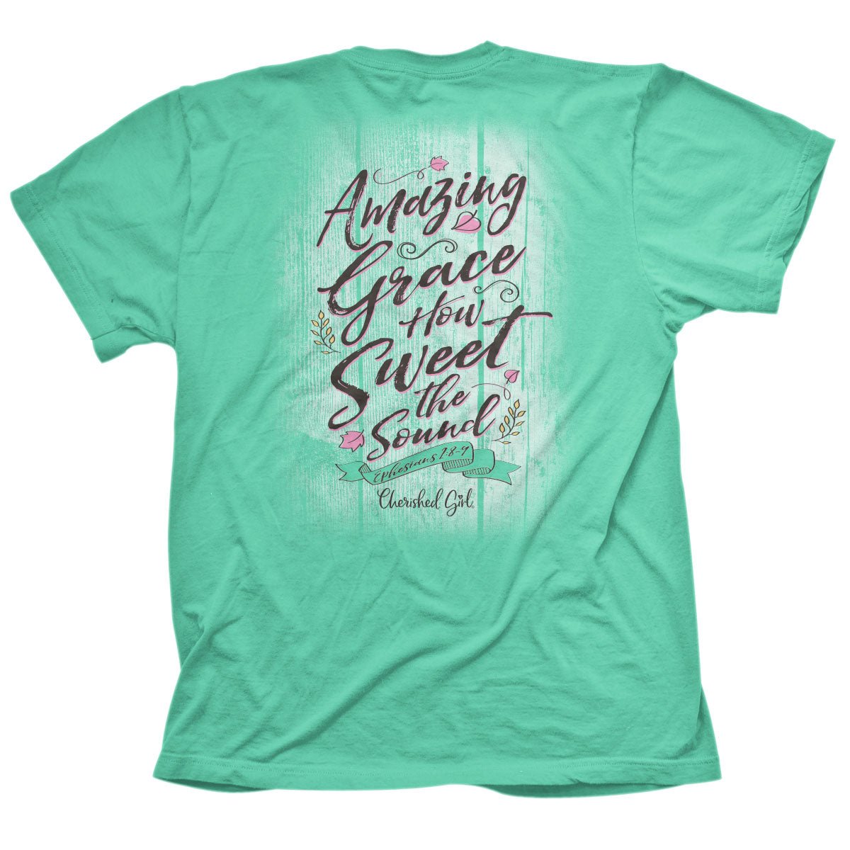 Cherished Girl Womens T-Shirt Amazing Grace Shiplap | Women's T-Shirts | 2