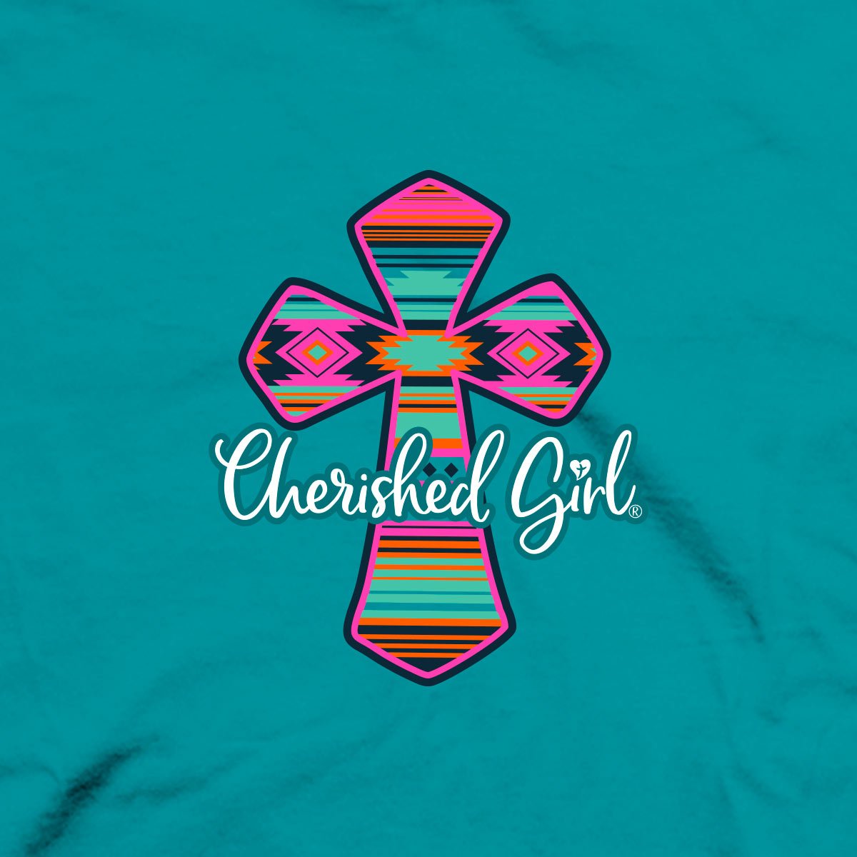 Cherished Girl Womens T-Shirt Serape Cross | Women's T-Shirts | 4