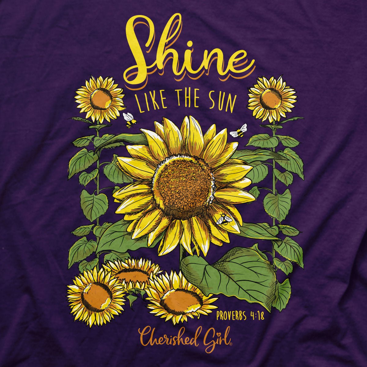 Cherished Girl Womens T-Shirt Shine Sunflower | Women's T-Shirts | 4