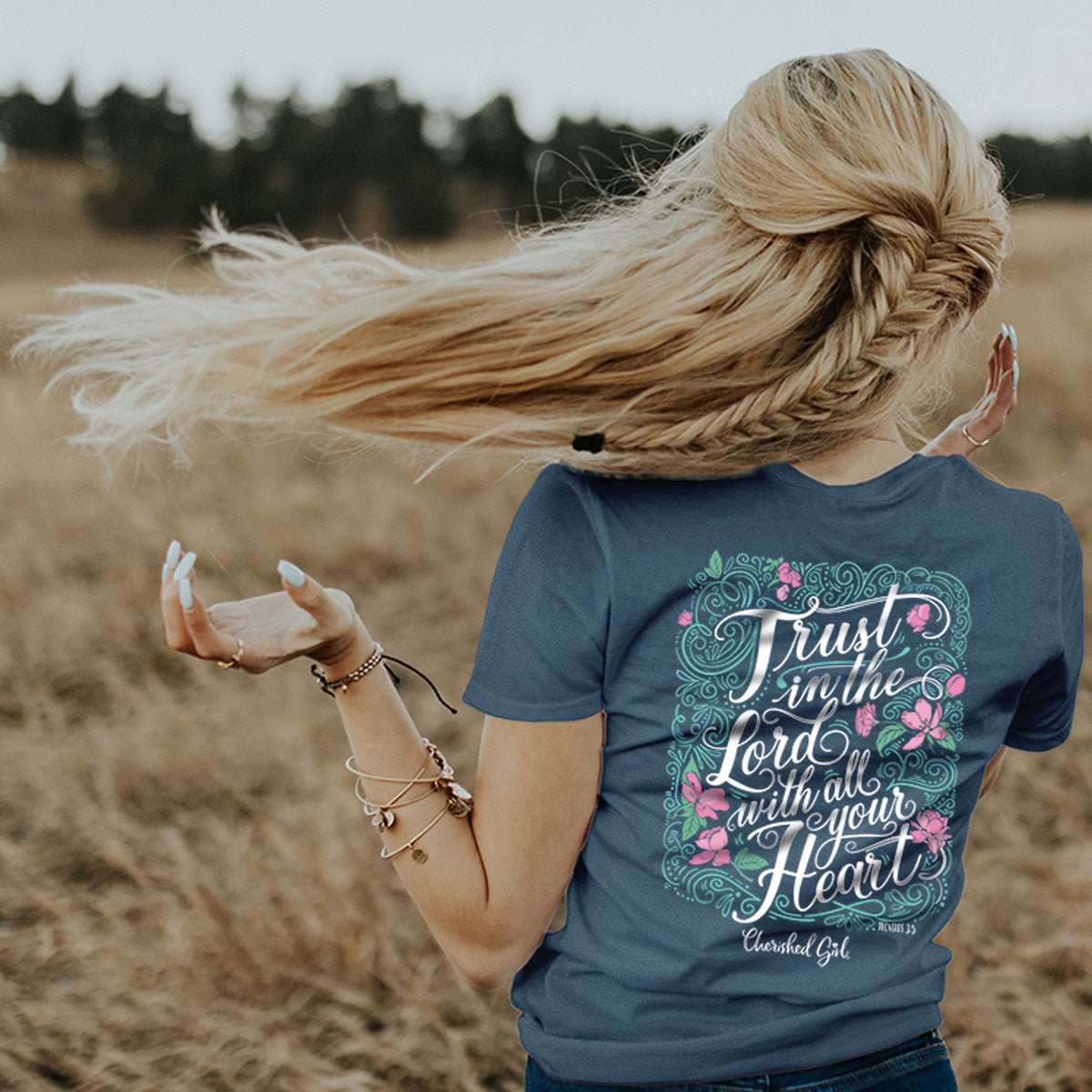 Cherished Girl Womens T-Shirt Trust Script | Women's T-Shirts | 1