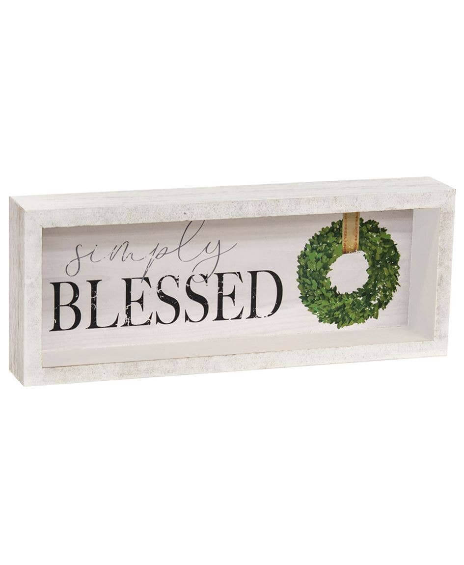 Christmas White Wood Block Signs | Shelf & Wall Art | 2