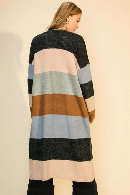 Colorblock Open Front Cardigan | Cardigans | 9