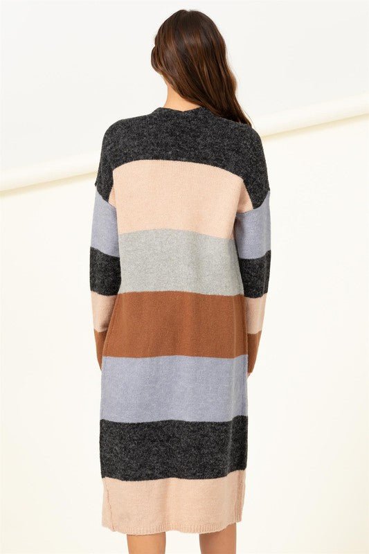 Colorblock Open Front Cardigan | Cardigans | 8