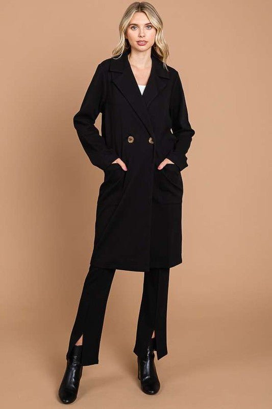 Culture Code Double Breast Lapel Collar Coat | Coats | 1