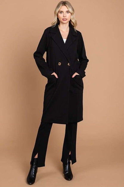 Culture Code Double Breast Lapel Collar Coat | Coats | 1