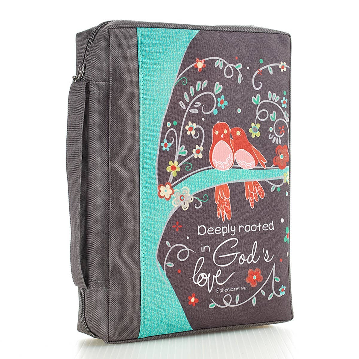 Deeply Rooted in God's Love Poly-canvas Value Bible Cover - Ephesians 3:17 | 2FruitBearers