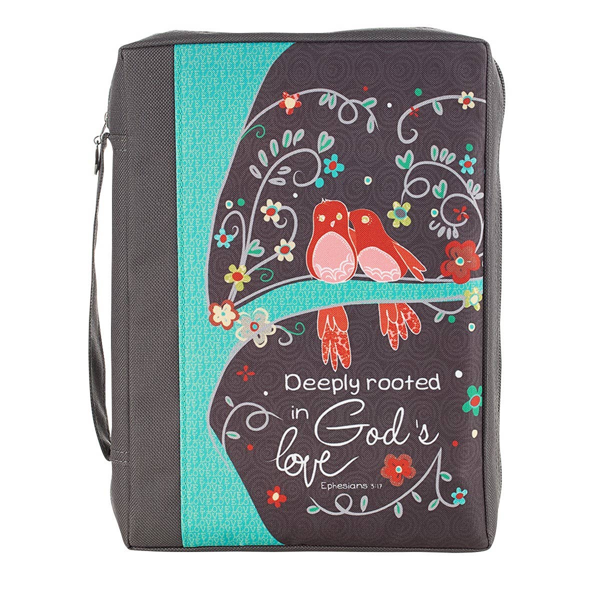 Deeply Rooted in God's Love Poly-canvas Value Bible Cover - Ephesians 3:17 | 2FruitBearers