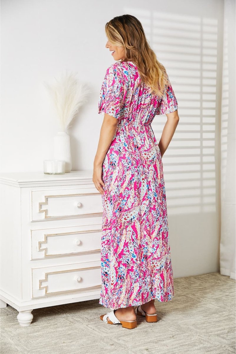 Double Take Multicolored V - Neck Maxi Dress | Maxi Dresses | 7