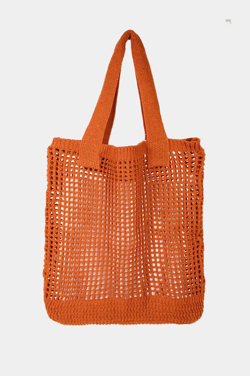 Fame Pointelle Knit Crochet Tote Bag | Totes | 4