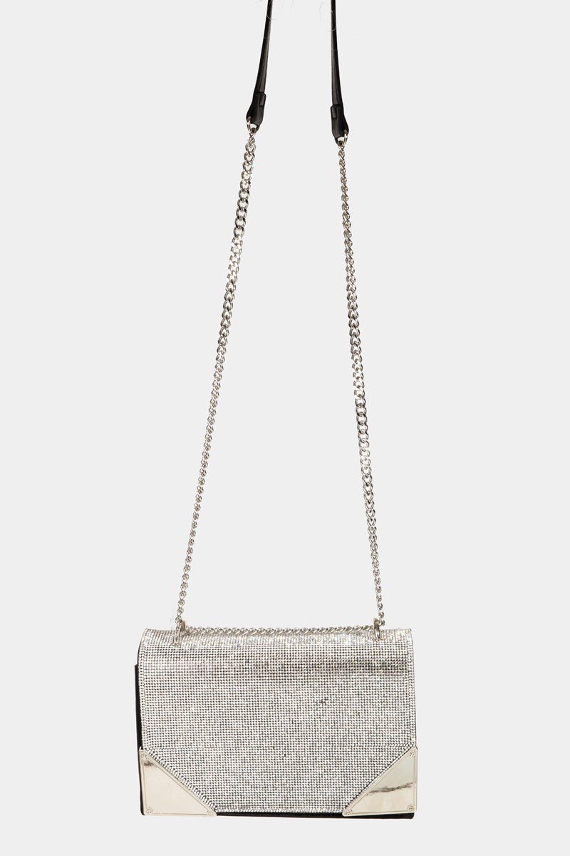 Fame Rhinestone Studded Rectangle Crossbody Bag | Crossbody Bags | 7