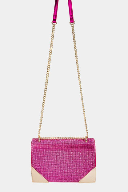 Fame Rhinestone Studded Rectangle Crossbody Bag | Crossbody Bags | 1