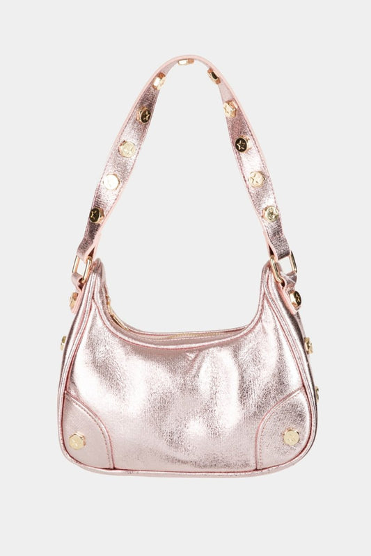 Fame Star Button Trim Hobo Handbag | Handbags | 1