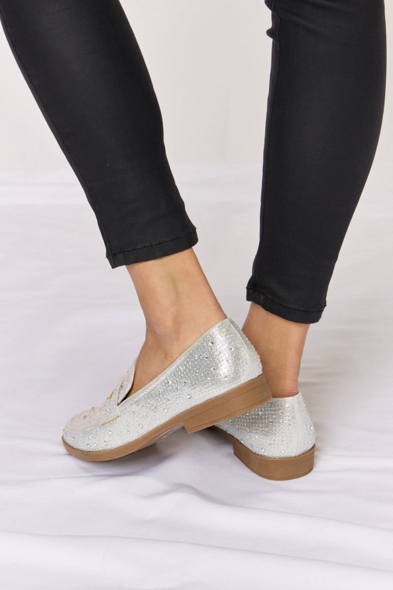 Forever Link Rhinestone Point Toe Loafers | Loafers | 5