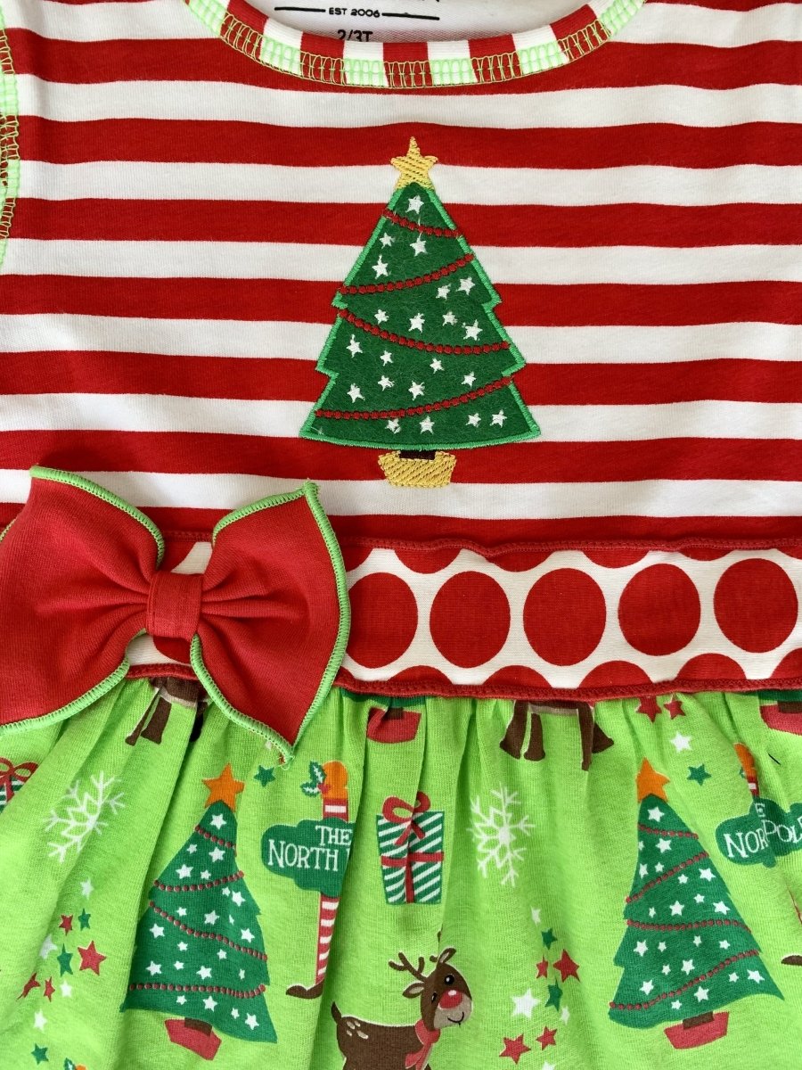 Girls Christmas Holiday Dress & Polka Dot Leggings | Girls' Dress Sets | 6