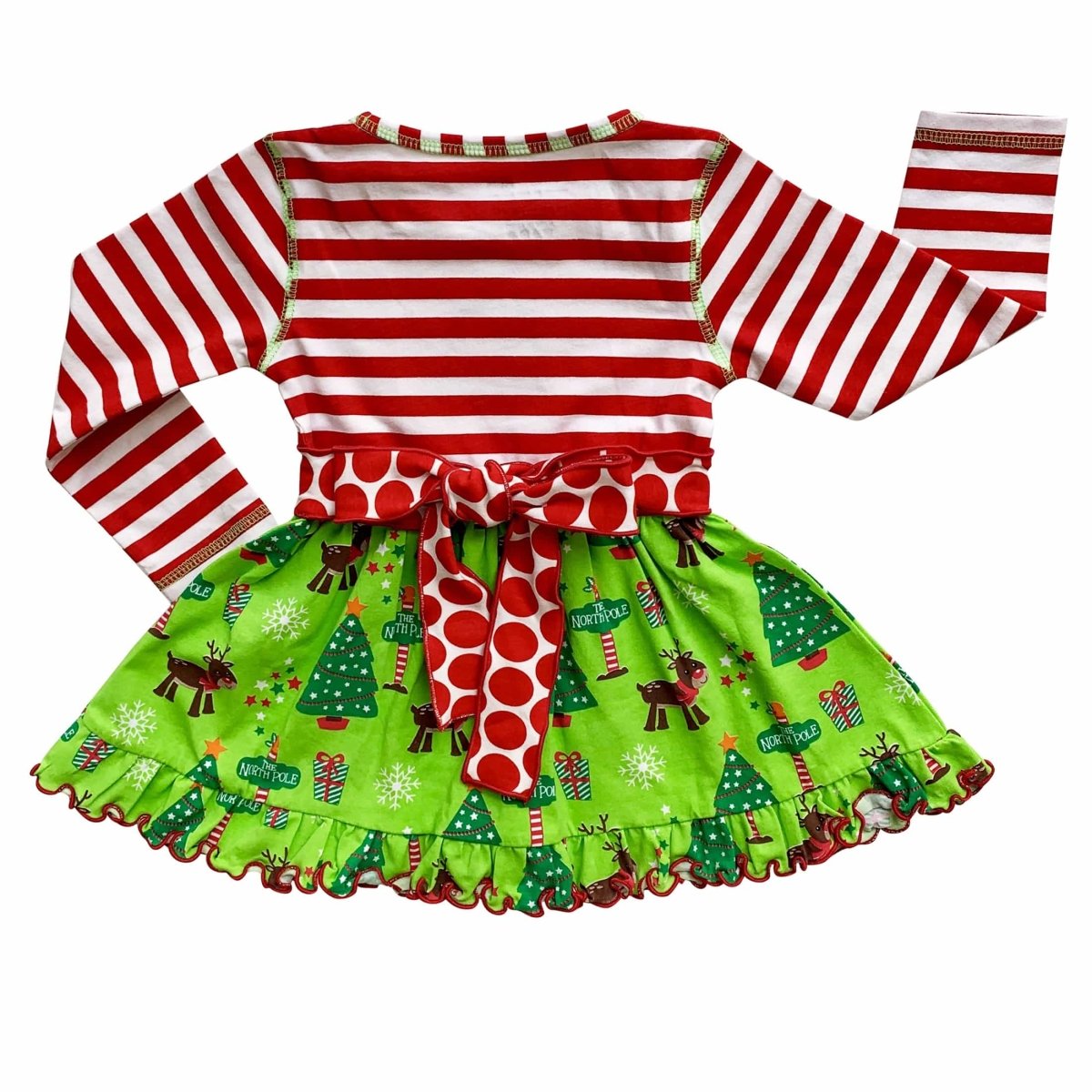 Girls Christmas Holiday Dress & Polka Dot Leggings | Girls' Dress Sets | 5