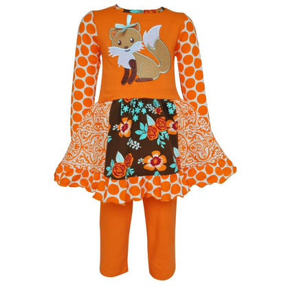 Girls Fall Foxy Floral Forest Friends Dress & Leggings | Girls' Dresses | 5