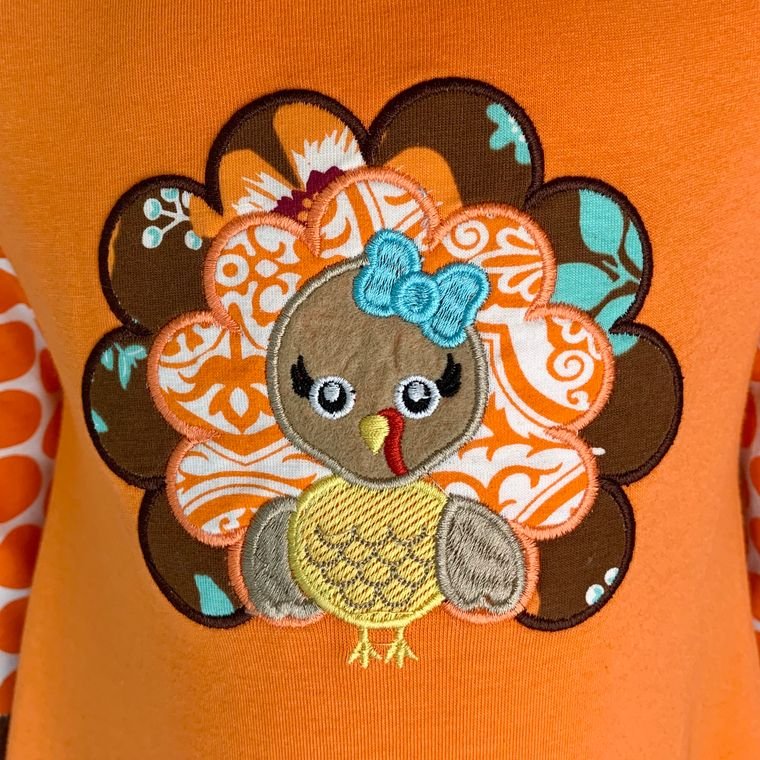 Girls Fall Turkey Romper | Girls' Rompers | 3