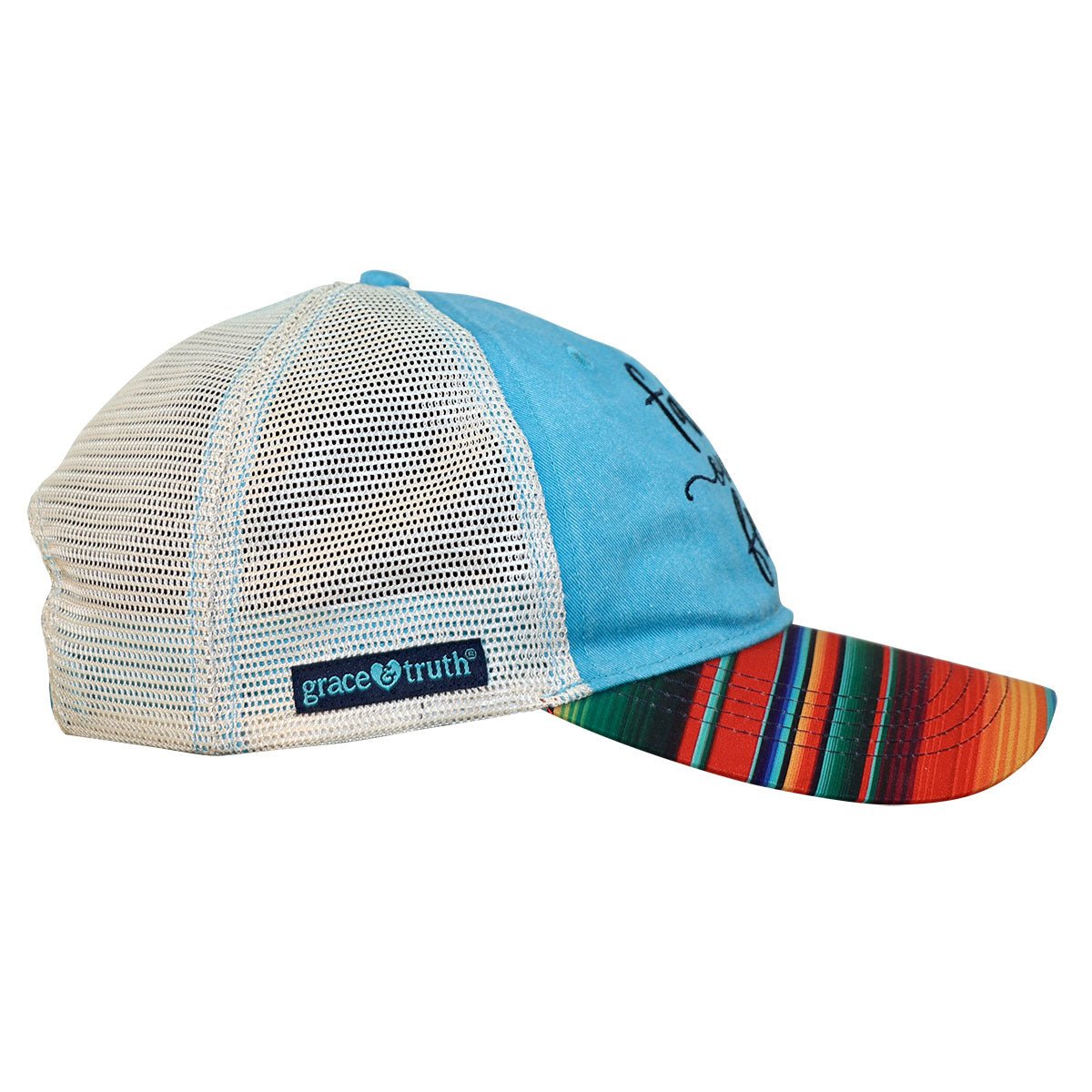 grace & truth Womens Cap Faith Over Fear Stripes | Women's Caps | 5