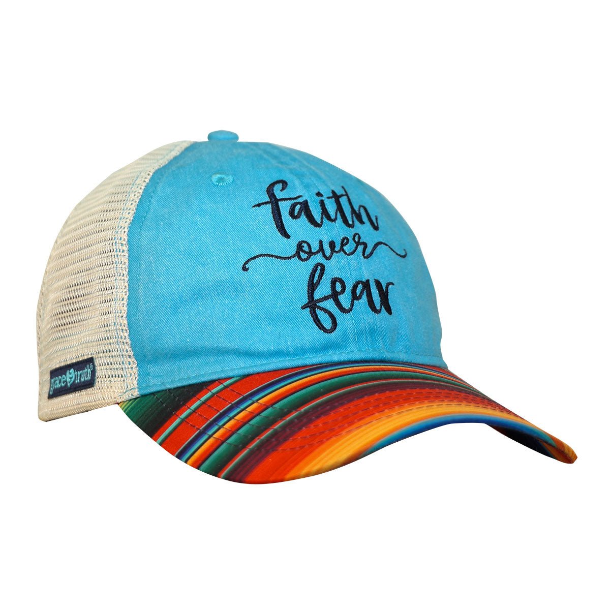 grace & truth Womens Cap Faith Over Fear Stripes | Women's Caps | 2