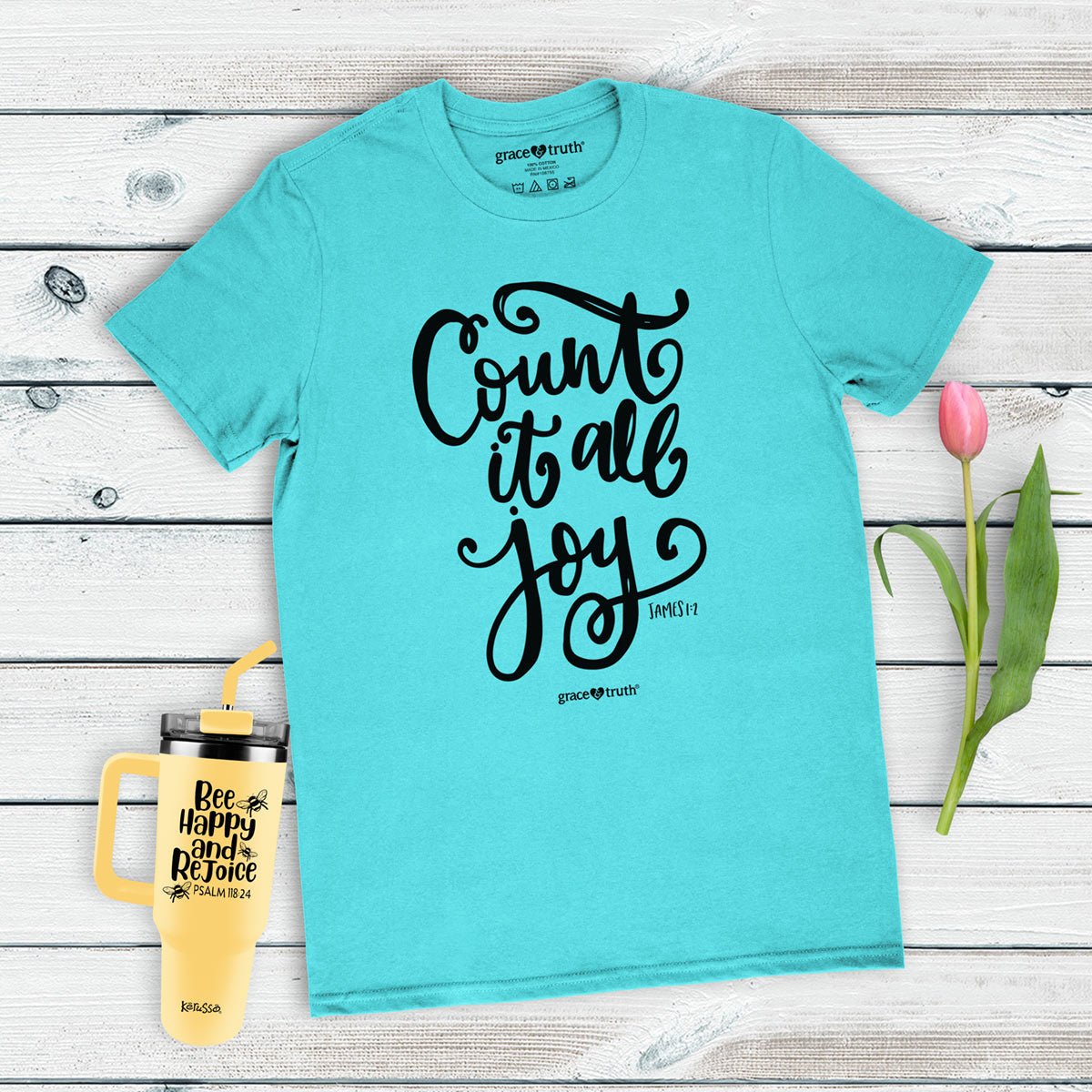 grace & truth Womens T-Shirt Count It All Joy | Women's T-Shirts | 4