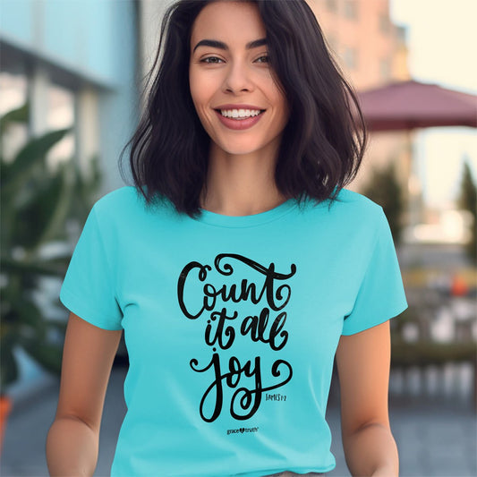 grace & truth Womens T-Shirt Count It All Joy | Women's T-Shirts | 1