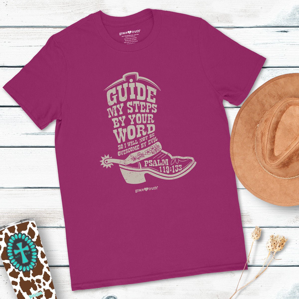 grace & truth Womens T-Shirt Cowboy Boot | Women's T-Shirts | 4