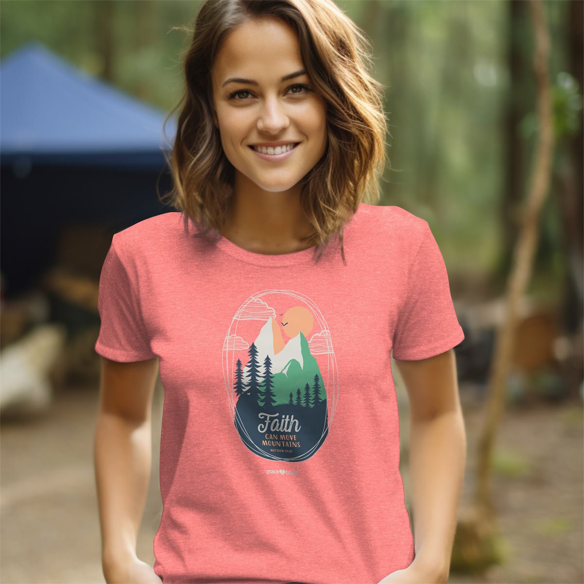 grace & truth Womens T-Shirt Faith Mountains | Women's T-Shirts | 1