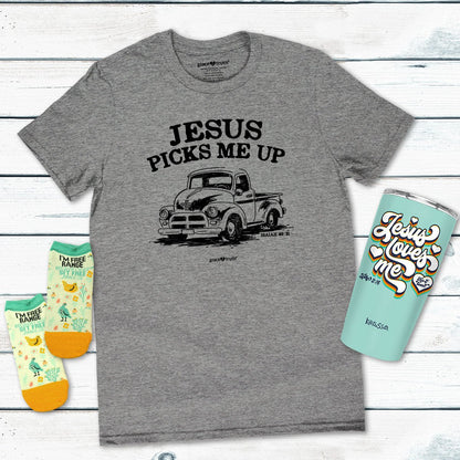 grace & truth Womens T-Shirt Jesus Picks Me Up | Women's T-Shirts | 4