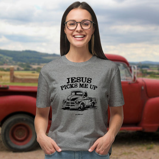 grace & truth Womens T-Shirt Jesus Picks Me Up | Women's T-Shirts | 1