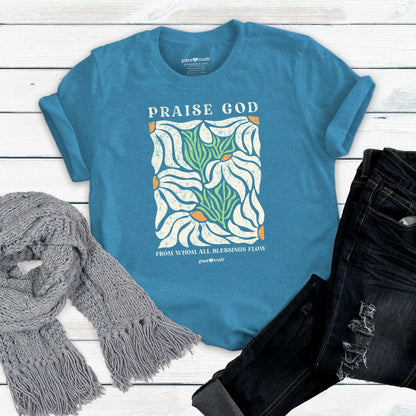 grace & truth Womens T-Shirt Praise God Flowers | Women's T-Shirts | 4