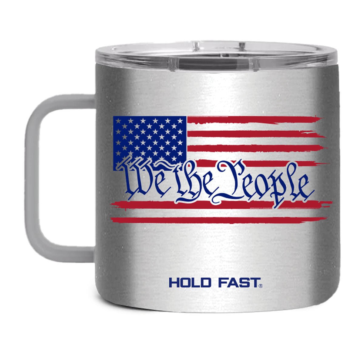 HOLD FAST 14 oz Stainless Steel Mug With Handle We The People | Stainless Steel Mugs | 1