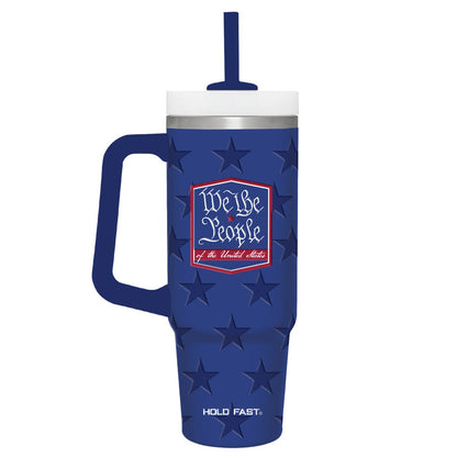 HOLD FAST 30 oz Stainless Steel Mug With Straw We The People | Stainless Steel Mugs | 1