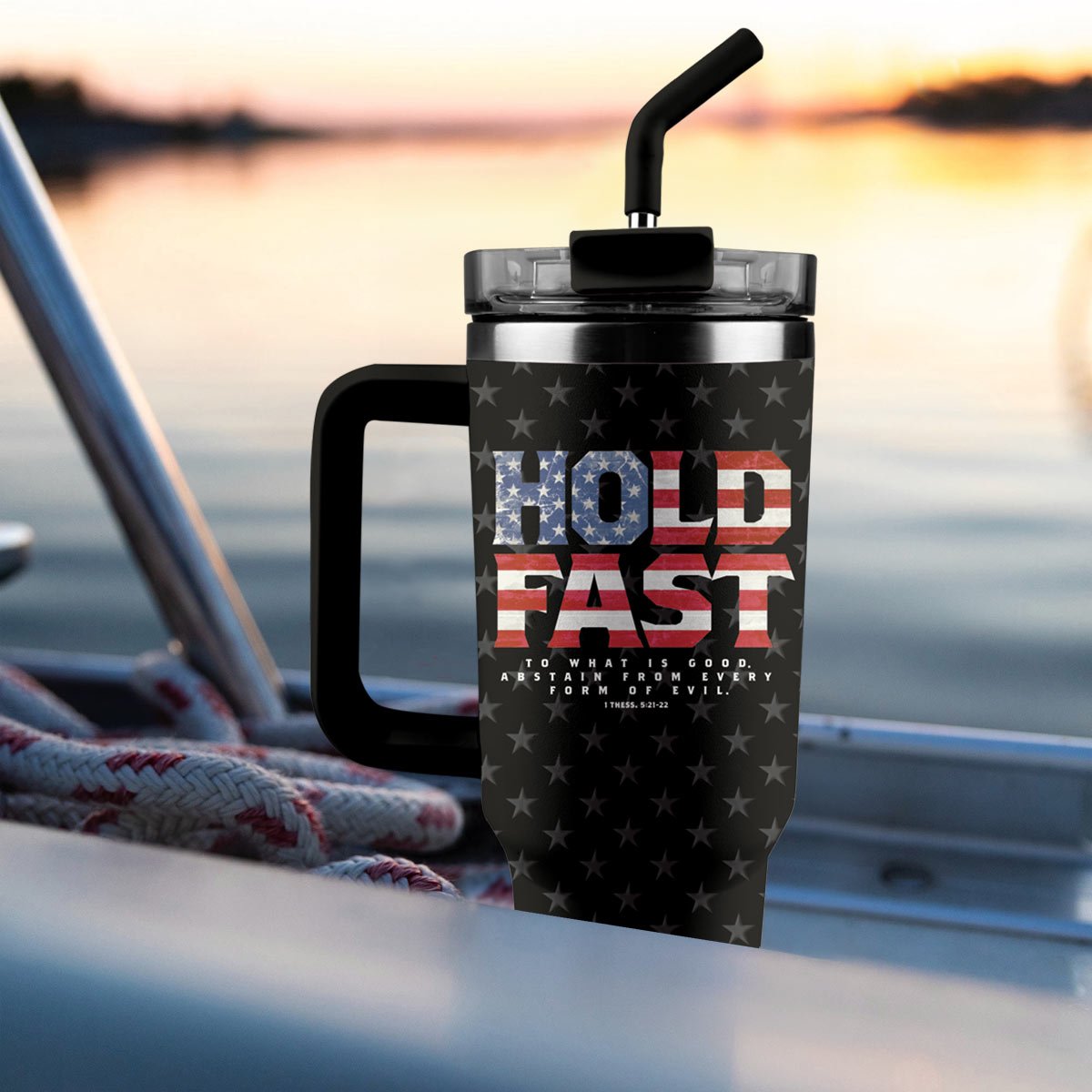 HOLD FAST 40 oz Stainless Steel Mug With Straw Hold Fast Fill | Stainless Steel Mugs | 3