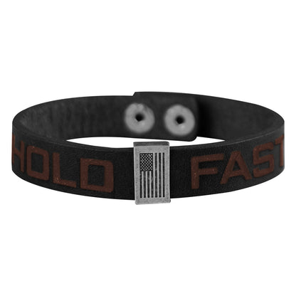 HOLD FAST Mens Bracelet Flag Snap Black | Wristbands | 1